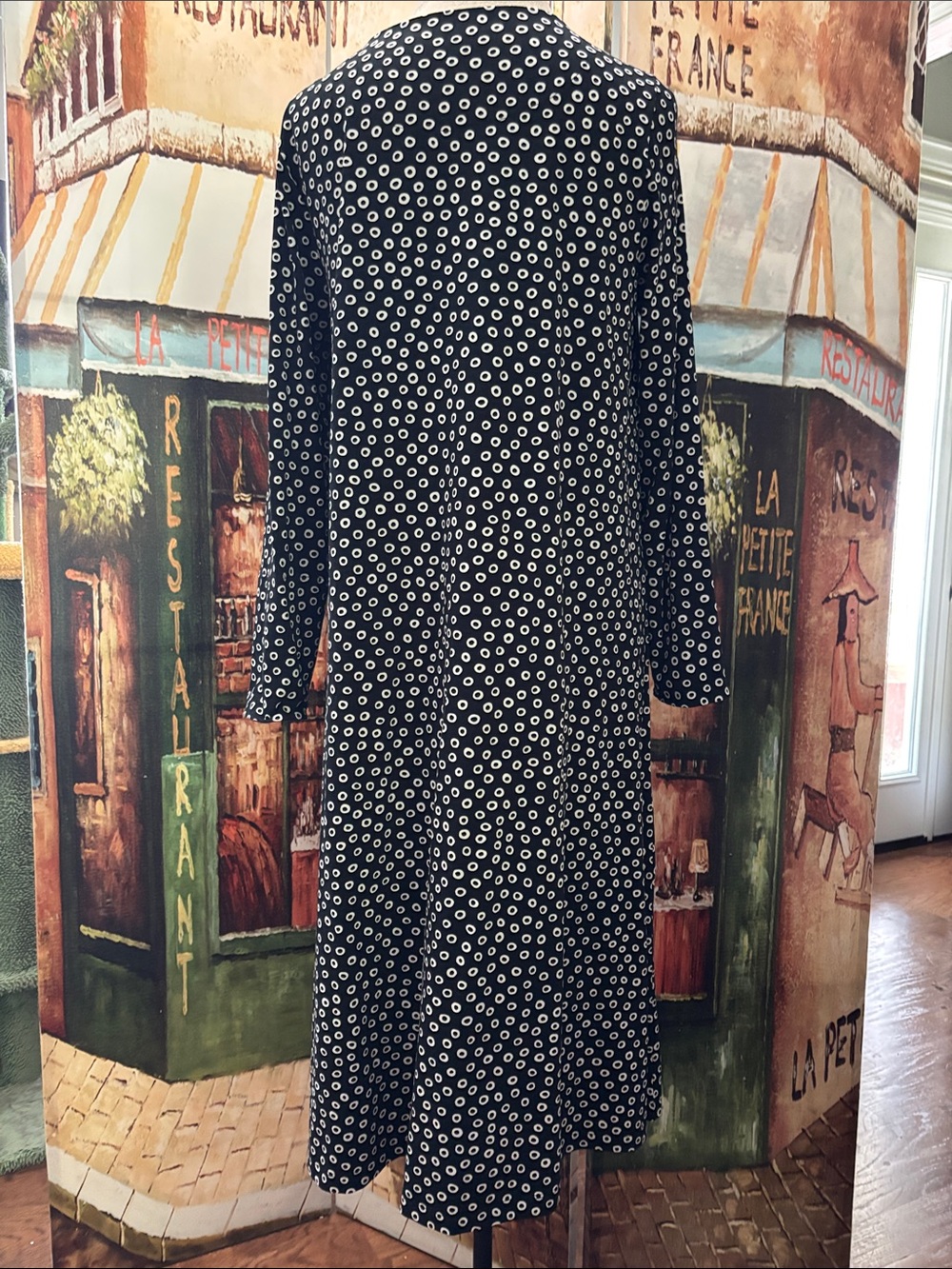 Gudrun Sjoden “Stella” Jersey Dress, Black/Patterned, Size Medium - Picture 7 of 10